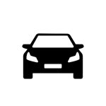 black and white modern car simple logo vector